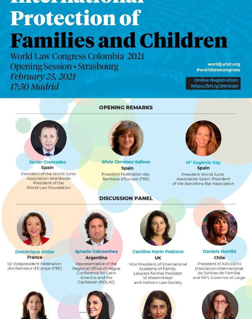 La protección internacional de las familias y los niños a debate en una nueva opening session organizada por la World Jurist Association